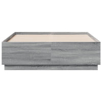 Giroletto Luci LED Grigio Sonoma 135x190 cm Legno Multistrato 3209651