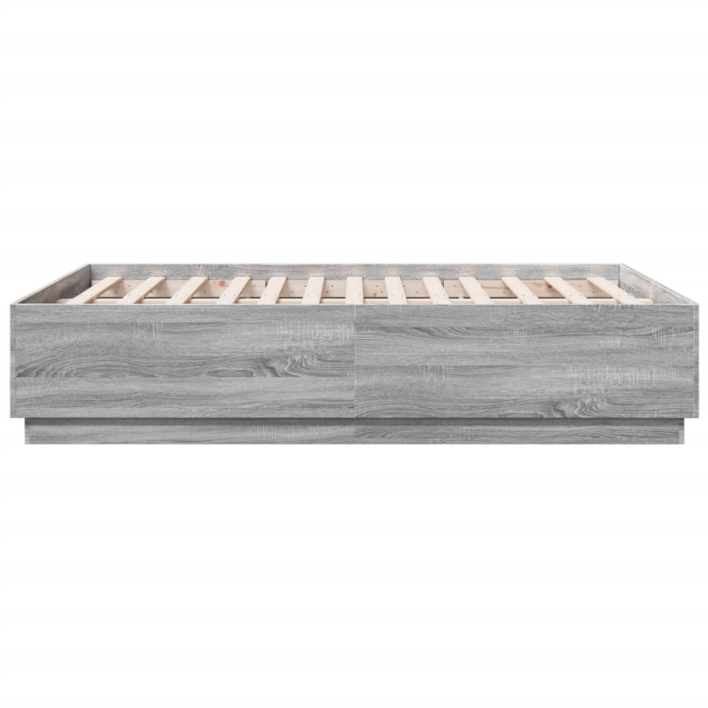 Giroletto Luci LED Grigio Sonoma 135x190 cm Legno Multistrato 3209651