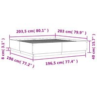 Giroletto Grigio Sonoma 200x200 cm in Legno Multistrato 3209679