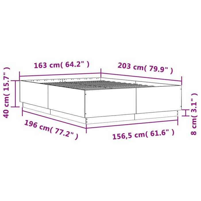 Giroletto Grigio Cemento 160x200 cm in Legno Multistrato 3209691