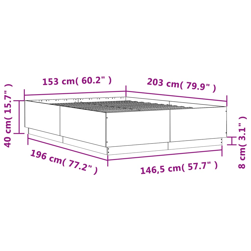 Giroletto Bianco 150x200 cm in Legno Multistrato 3209695