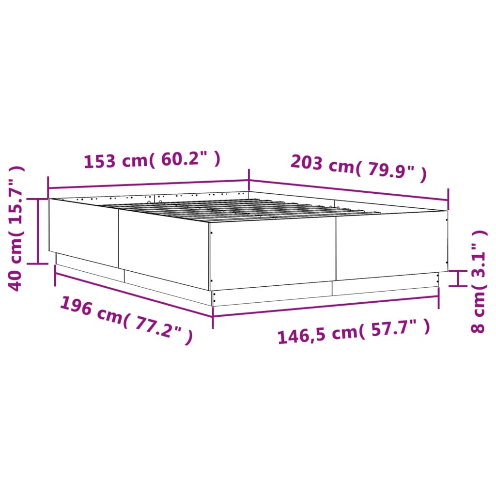 Giroletto Nero 150x200 cm in Legno Multistrato 3209696