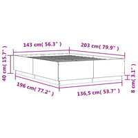 Giroletto Grigio Sonoma 140x200 cm in Legno Multistrato 3209707