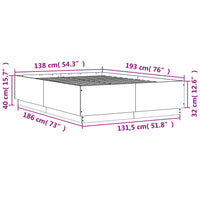 Giroletto Bianco 135x190 cm in Legno Multistrato 3209737