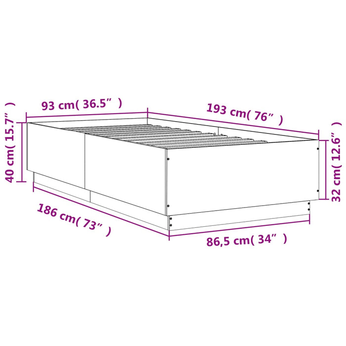 Giroletto Grigio Cemento 90x190 cm in Legno Multistrato 3209754