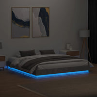 Giroletto con Luci LED Grigio Cemento 200x200 cm 3209768