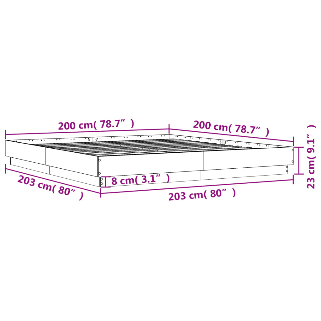 Giroletto Bianco 200x200 cm in Legno Multistrato 3209828