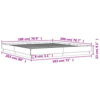 Giroletto Grigio Sonoma 180x200 cm in Legno Multistrato 3209840