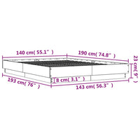 Giroletto Bianco 140x190 cm in Legno Multistrato 3209870