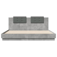 Giroletto Testiera Grigio Cemento 200x200 cm Legno Multistrato 3209894