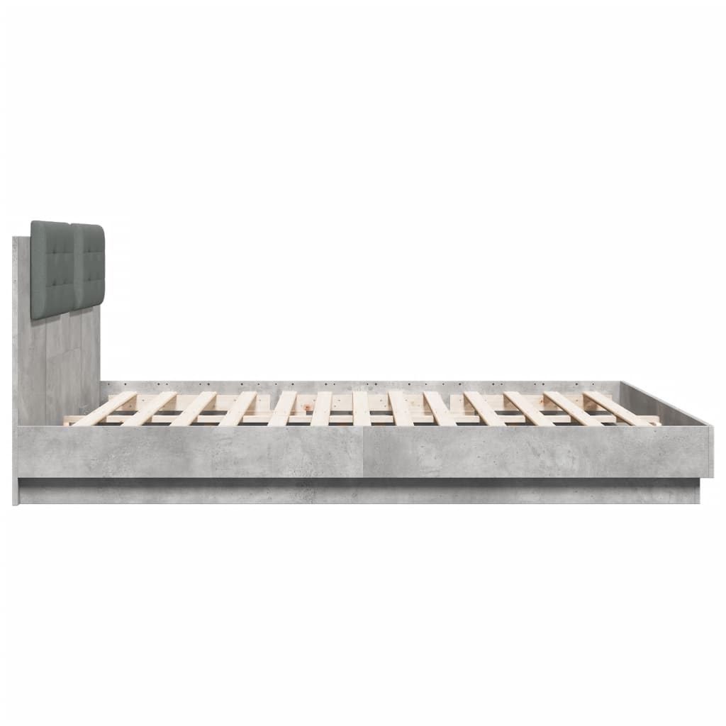 Giroletto Testiera Grigio Cemento 200x200 cm Legno Multistrato 3209894