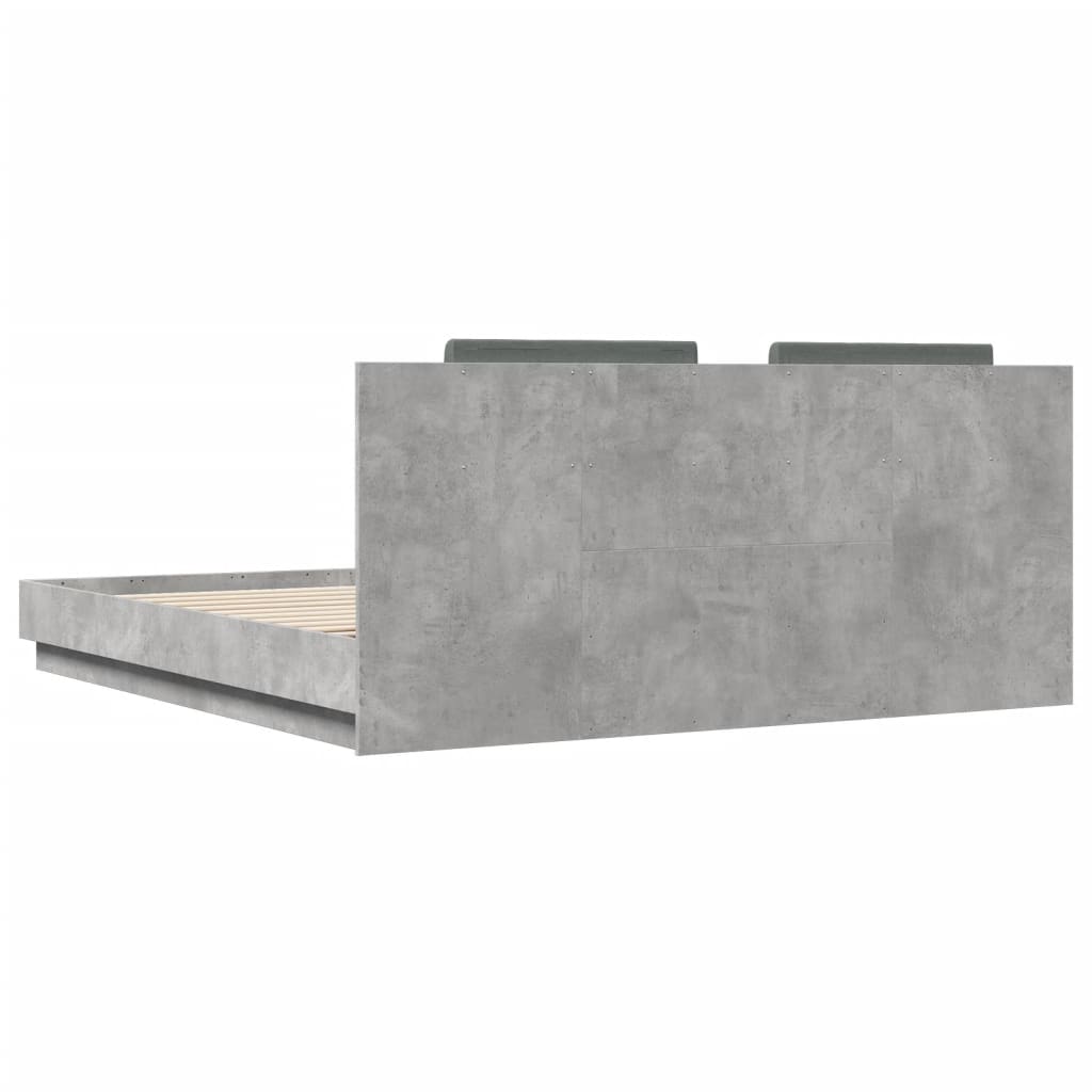 Giroletto Testiera Grigio Cemento 200x200 cm Legno Multistrato 3209894