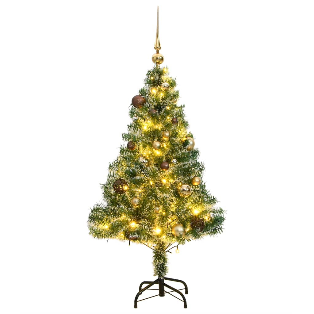 Albero Natale Artificiale 150 LED Palline e Neve Fioccata 150cmcod mxl 108219