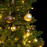 Albero Natale Incernierato con 150 LED e Palline 120 cm 3210085