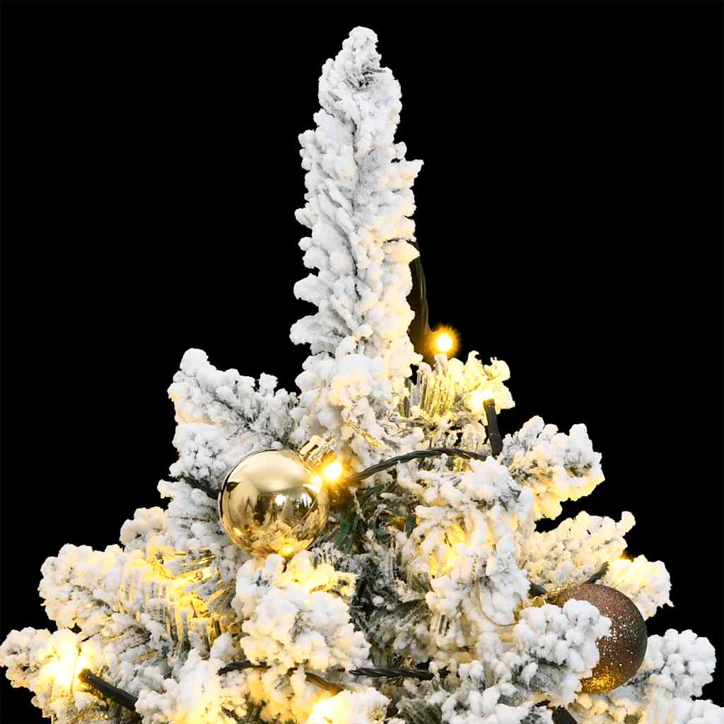 Albero Natale Incernierato con 150 LED e Palline 120 cm 3210089