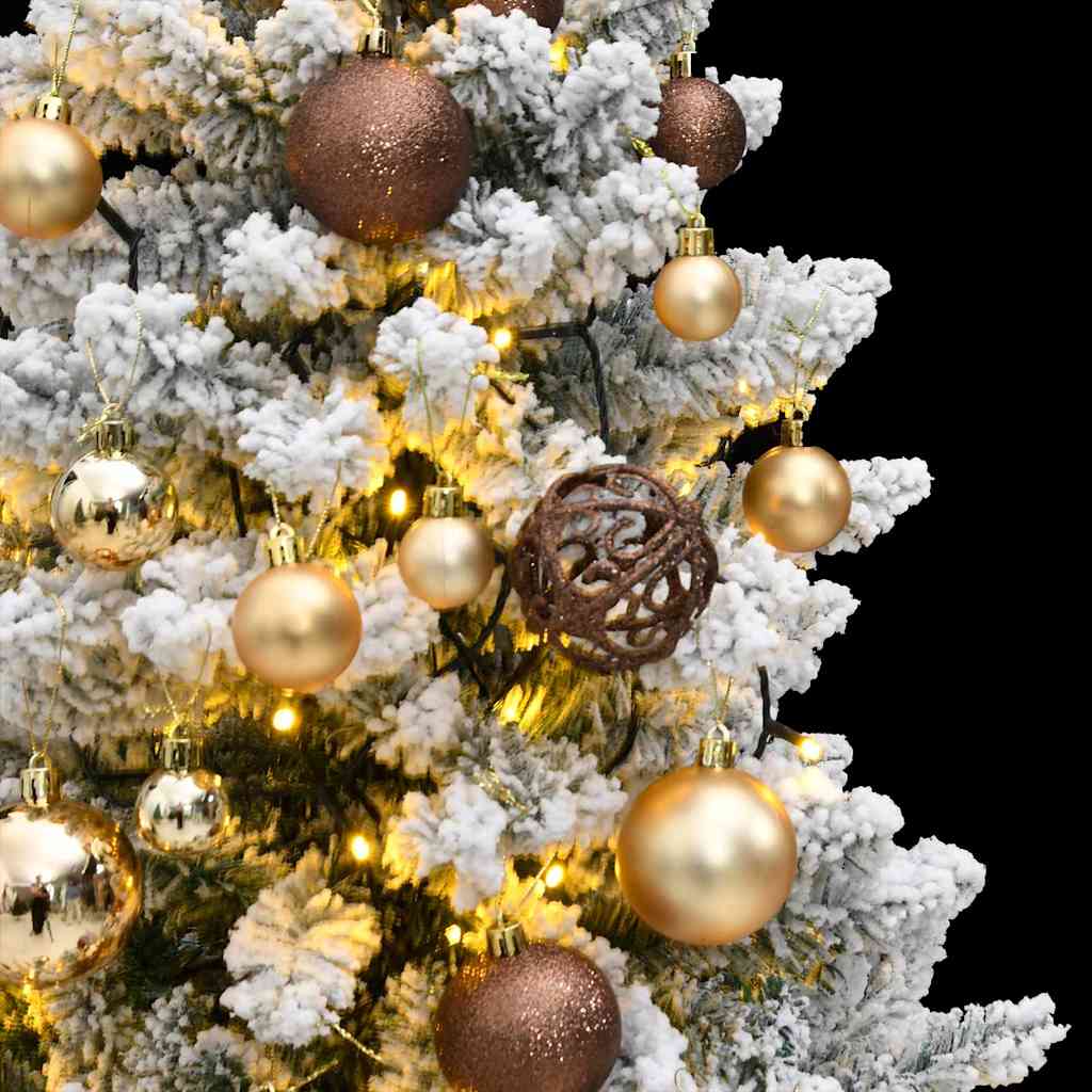 Albero Natale Incernierato con 150 LED e Palline 120 cm 3210089