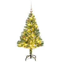 Albero Natale Artificiale 150 LED Palline e Neve Fioccata 150cmcod mxl 108220