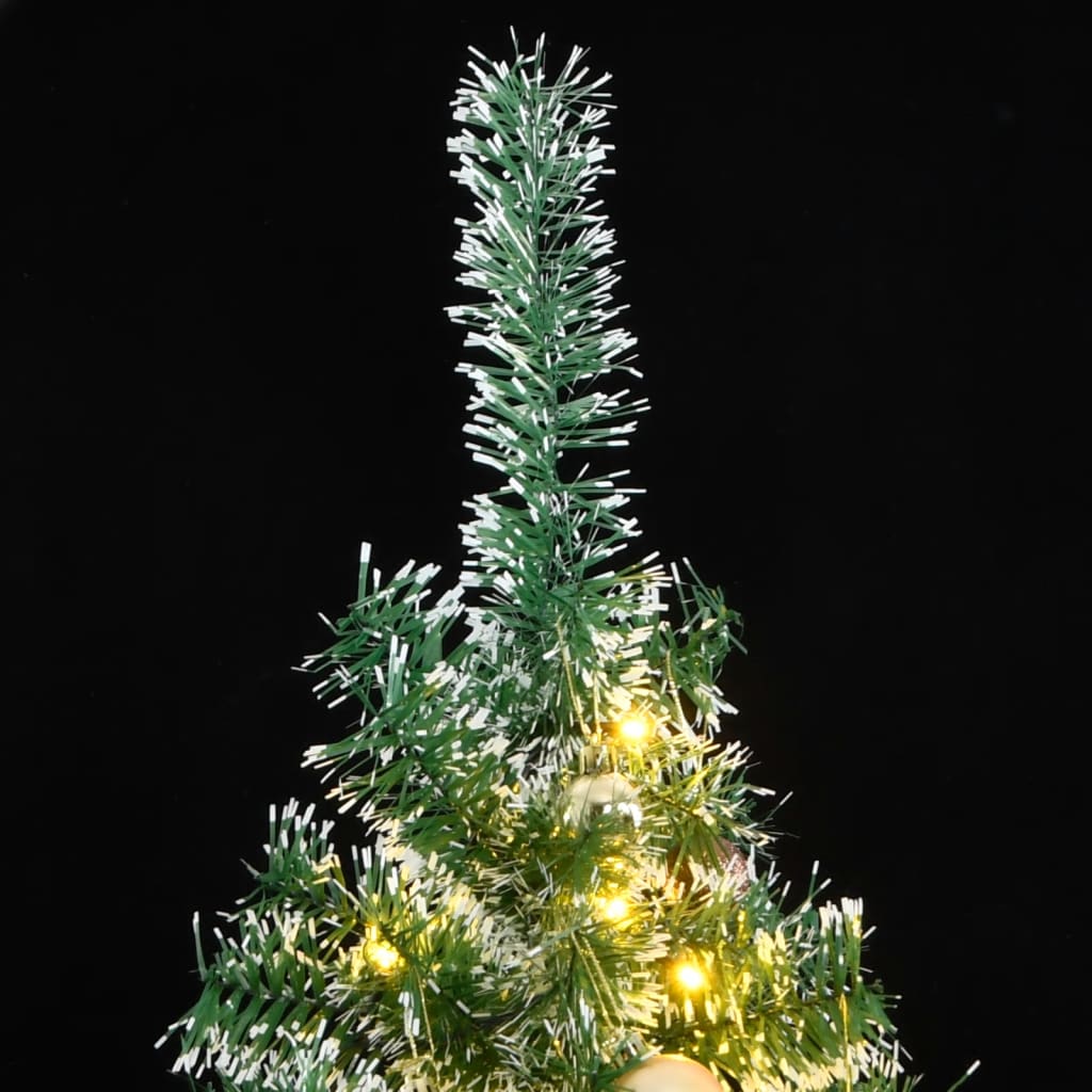 Albero di Natale Artificiale con 300 LED Palline e Neve 180 cmcod mxl 131869