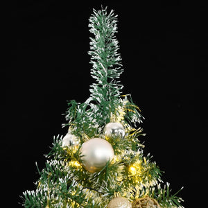 Albero di Natale Artificiale con 300 LED Palline e Neve 180 cmcod mxl 107882