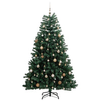 Albero Natale Incernierato con 300 LED e Palline 180 cm 3210146