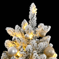 Albero Natale Incernierato con 300 LED e Palline 210 cm 3210157