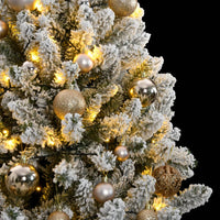 Albero Natale Incernierato con 300 LED e Palline 210 cm 3210157