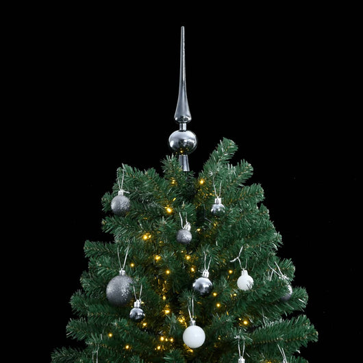 Albero Natale Incernierato con 300 LED e Palline 180 cm 3210164