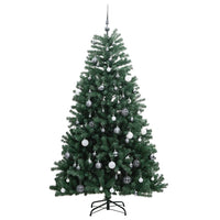 Albero Natale Incernierato con 300 LED e Palline 180 cm 3210164