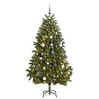 Albero Natale Artificiale Incernierato 300 LED e Palline 270 cm 3210167