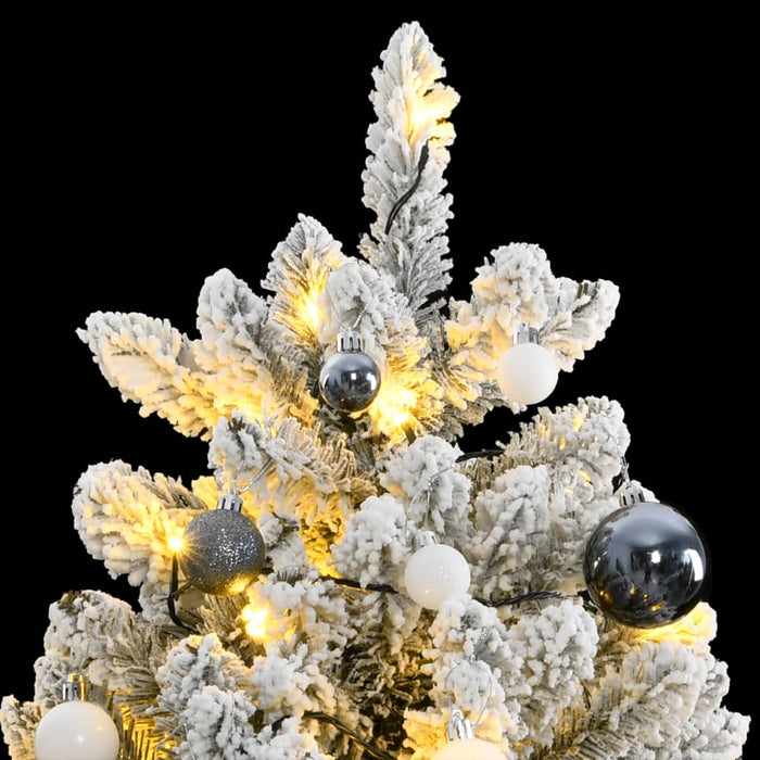 Albero Natale Incernierato con 300 LED e Palline 180 cm 3210174