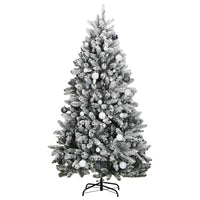 Albero Natale Incernierato con 300 LED e Palline 180 cm 3210174