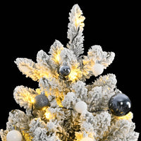 Albero Natale Incernierato con 300 LED e Palline 240 cm 3210176