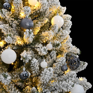 Albero Natale Incernierato con 300 LED e Palline 240 cm 3210176