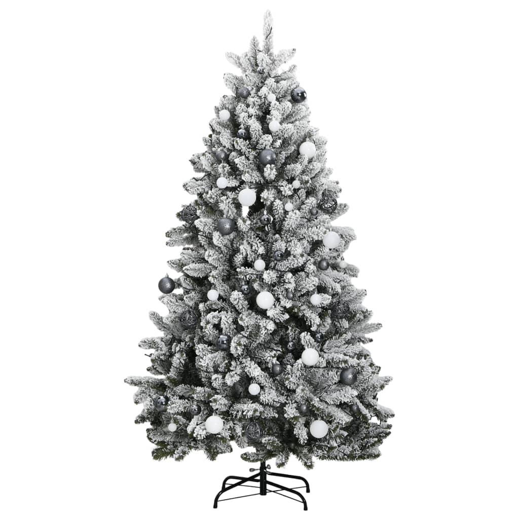 Albero Natale Incernierato con 300 LED e Palline 240 cm 3210176