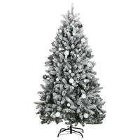 Albero Natale Incernierato con 300 LED e Palline 240 cm 3210176