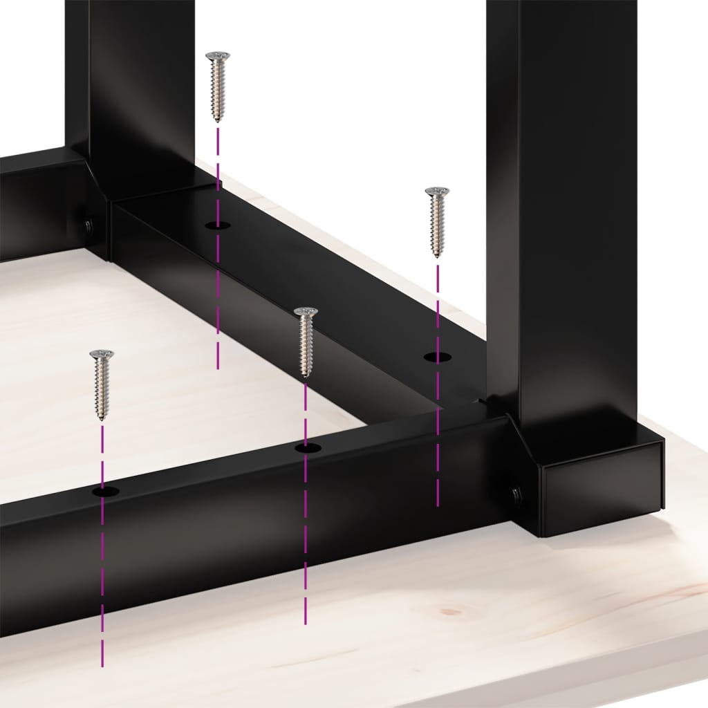 Telaio Gambe a O per Tavolino da Salotto 50x40x38 cm in Ghisa 357870