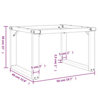 Telaio Gambe a O per Tavolino da Salotto 50x40x38 cm in Ghisa 357870