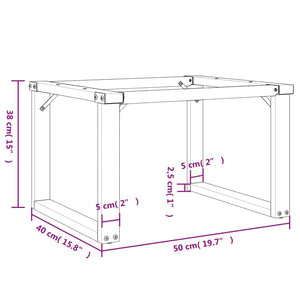 Telaio Gambe a O per Tavolino da Salotto 50x40x38 cm in Ghisa 357870