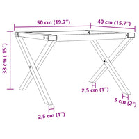 Telaio Gambe a X per Tavolino da Salotto 50x40x38 cm in Ghisa 357894