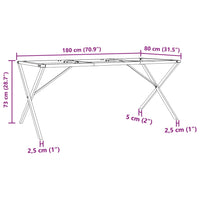 Telaio Gambe a X per Tavolo da Pranzo 180x80x73 cm in Ghisa 357913