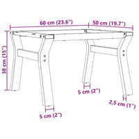 Telaio Gambe a Y per Tavolino da Salotto 60x50x38 cm in Ghisa 357919