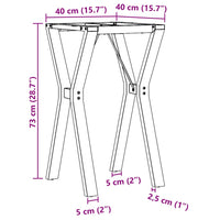 Telaio Gambe a Y per Tavolo da Pranzo 40x40x73 cm in Ghisa 357927