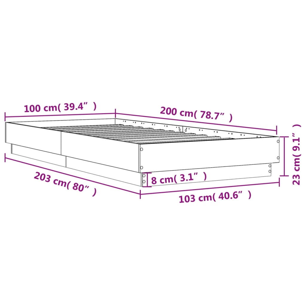 Giroletto Bianco 100x200 cm in Legno Massello 839595