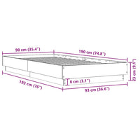 Giroletto Grigio Cemento 90x190 cm in Legno Multistrato 839633