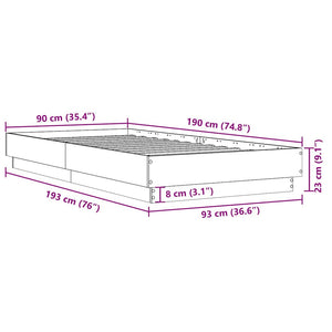 Giroletto Grigio Cemento 90x190 cm in Legno Multistrato 839633