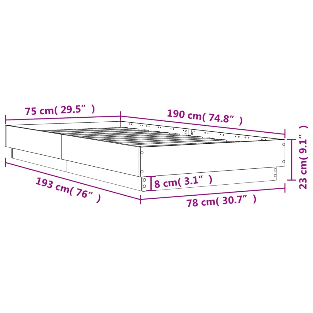 Giroletto Grigio Cemento 75x190 cm in Legno Multistrato 839640