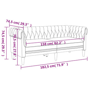 Set di Divani 3 pz Tortora in Tessuto 3209196