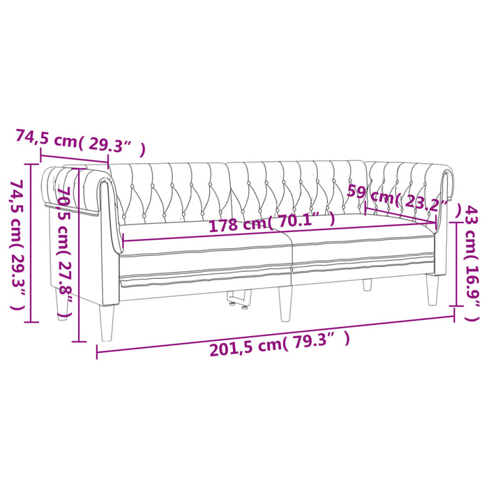 Set di Divani 2 pz Grigio Scuro in Tessuto 3209201