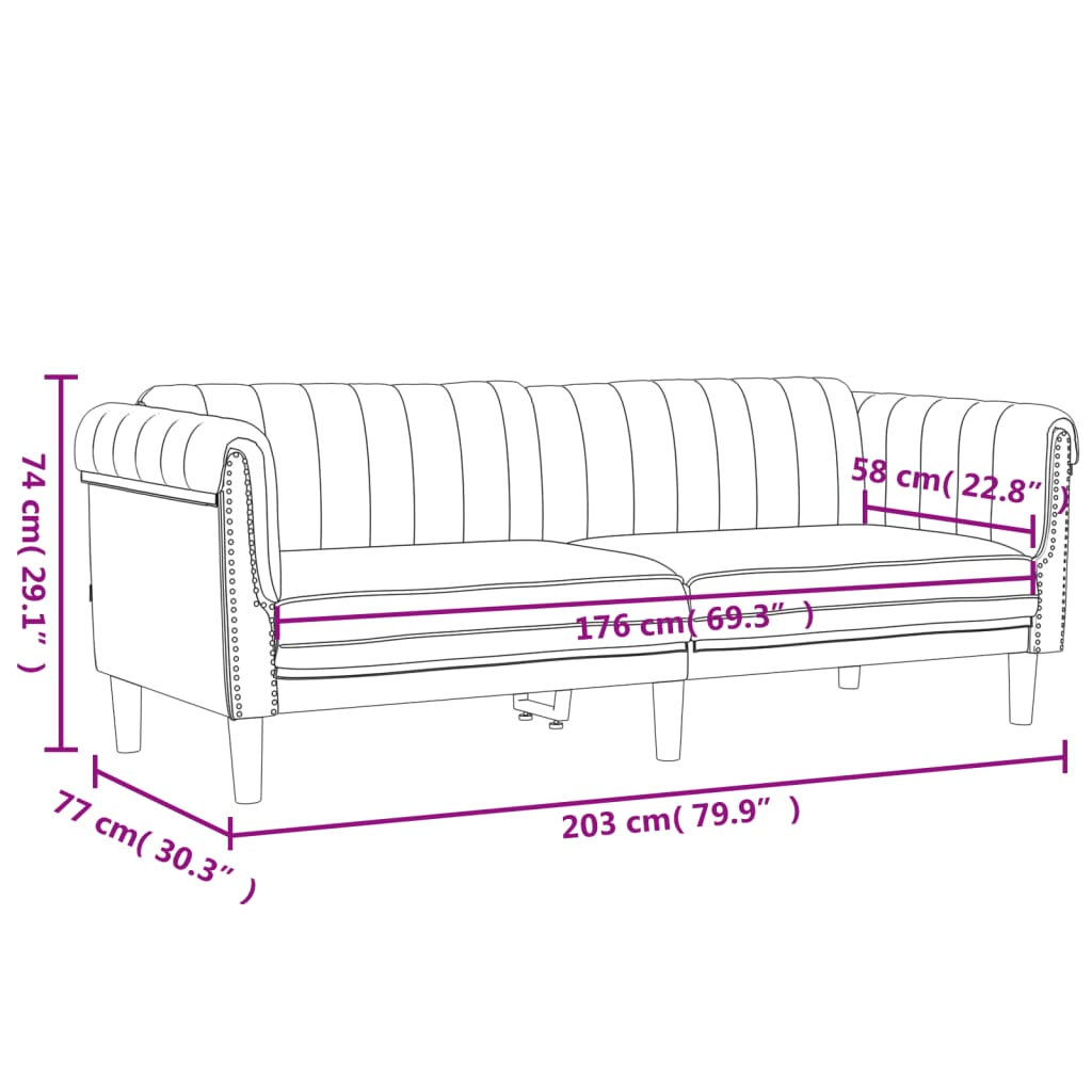 Set di Divani 3 pz Grigio Scuro in Velluto 3209210