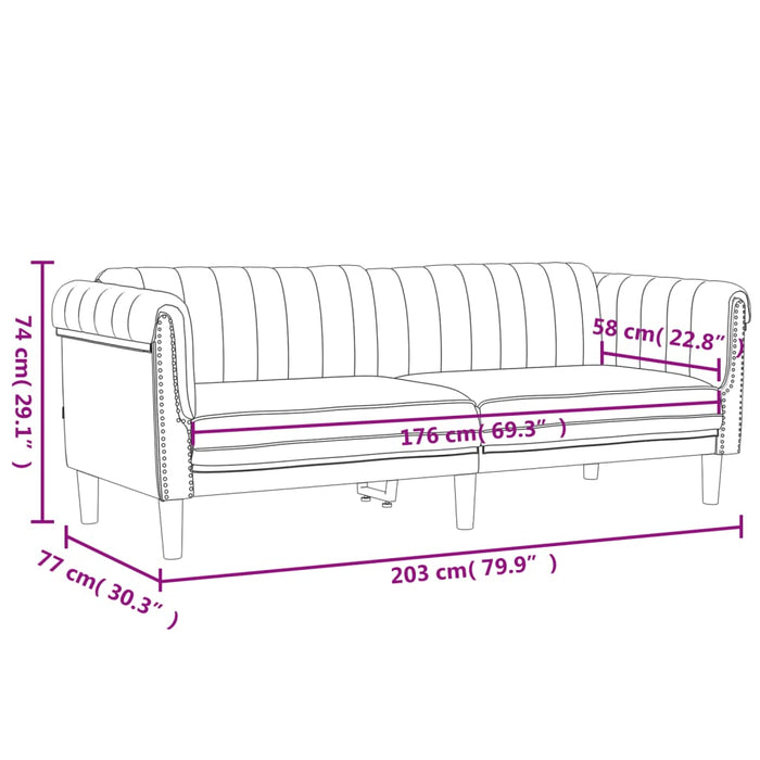 Set di Divani 3 pz Grigio Scuro in Velluto 3209210